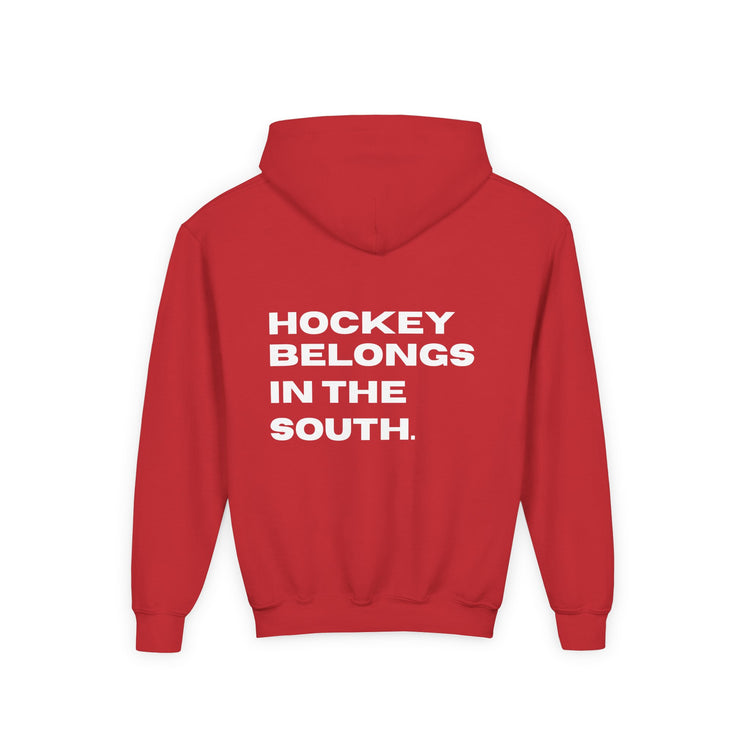 Youth Hockey Belongs In The South Hoodie — Southern Puck Hockey Sweatshirt