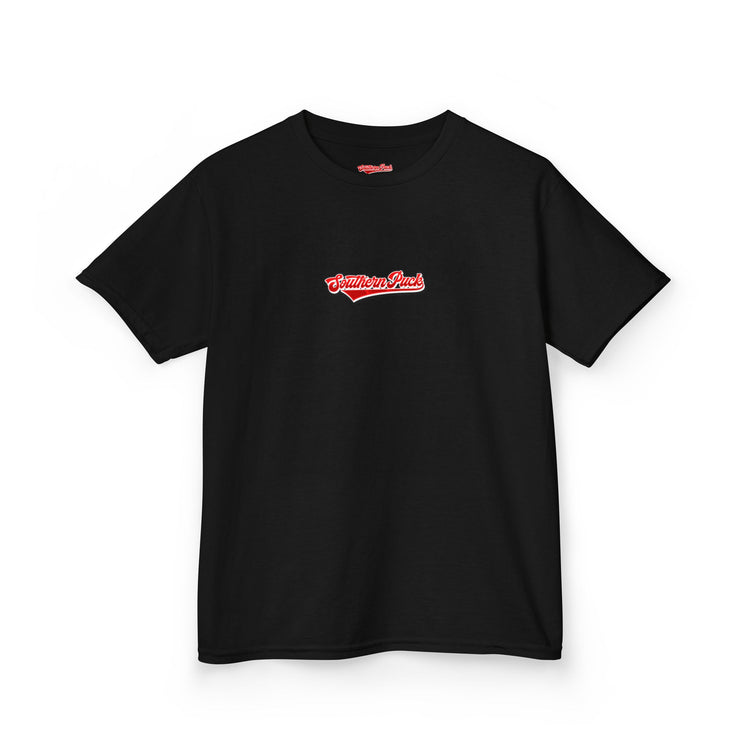 Youth Hockey Belongs In The South Tee — Southern Puck Kids T‑Shirt